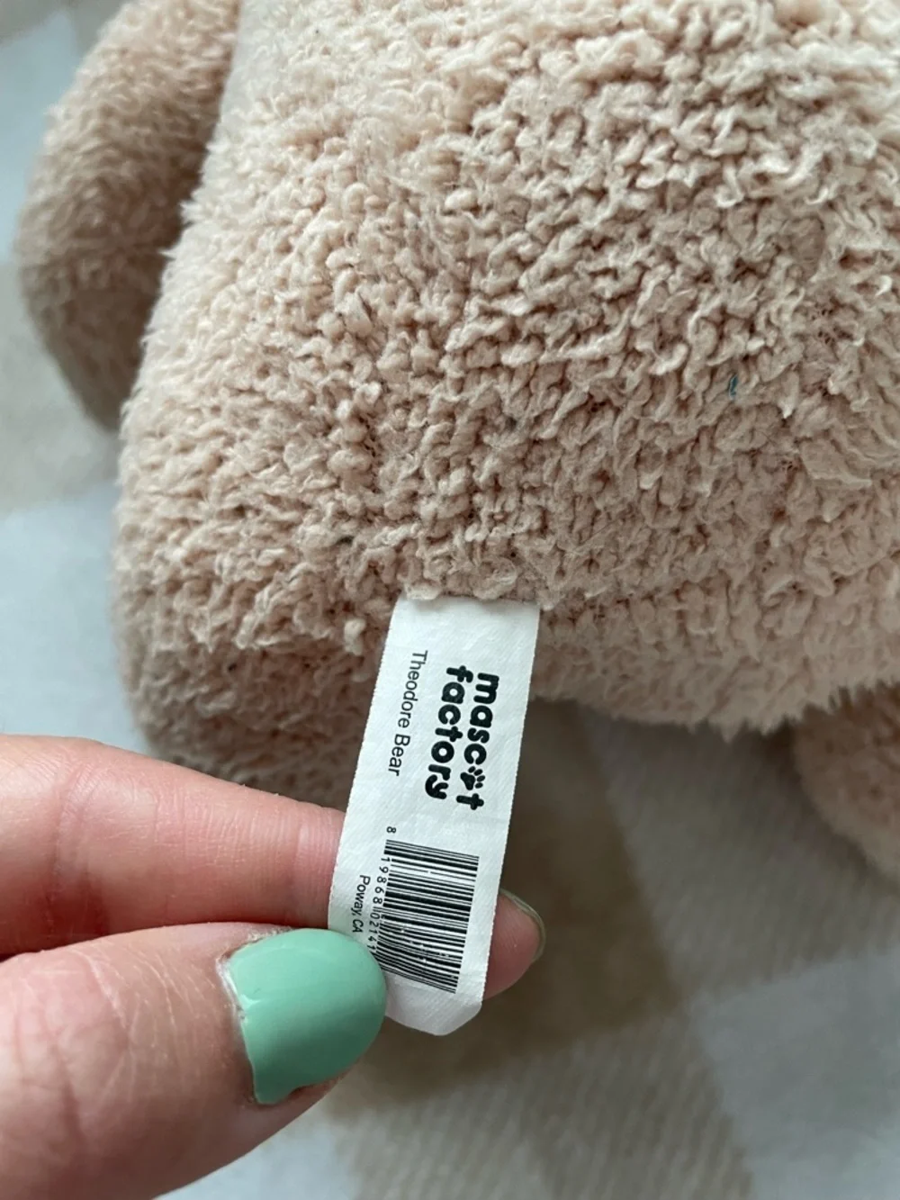Mascot Factory Plush Teddy Bear Soft Beige Stuffed Toy for Kids 9.5 inches